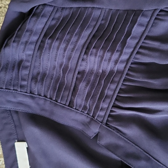 EUC DR2 women's ruffled shoulder adjustable sleeve mini dress, S, navy, lined - Picture 6 of 7